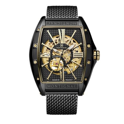 Montre Montignac Tonneau Automatique Noir - Montres Homme | Histoire dOr